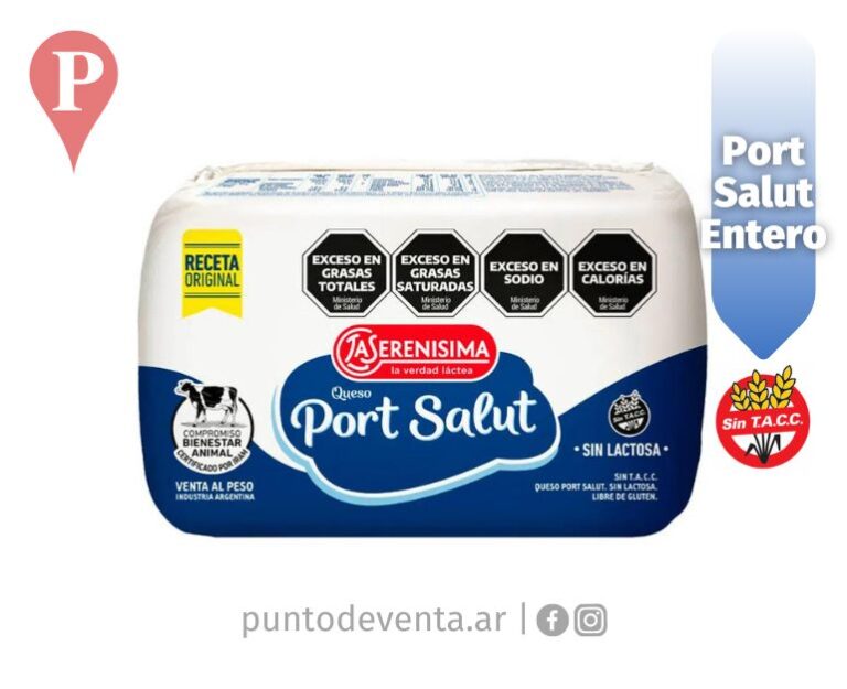 Queso Port Salut Entero Serenisima Fraccionado 485g / 500g - desarrollo.puntodeventa.ar