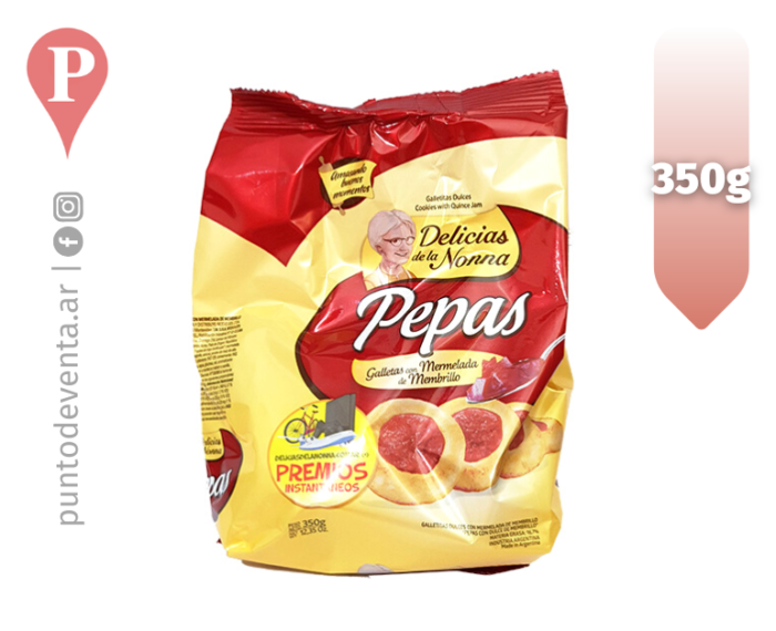 Galletitas Pepas con Membrillo Delicias de la Nona 350g - desarrollo.puntodeventa.ar