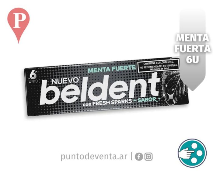Chicle Tableta Beldent Menta Fuerte 6u - desarrollo.puntodeventa.ar