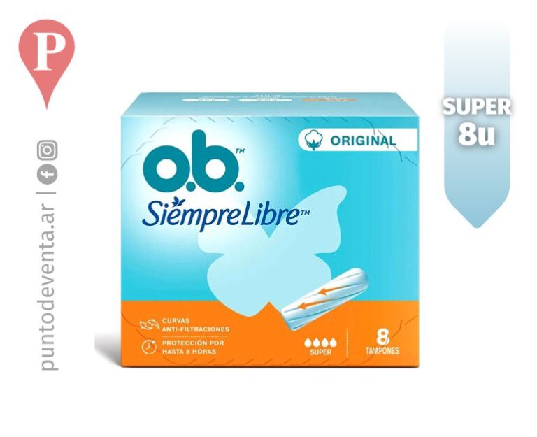 Tampones de Algodon OB Siempre Libre Super 8u - desarrollo.puntodeventa.ar