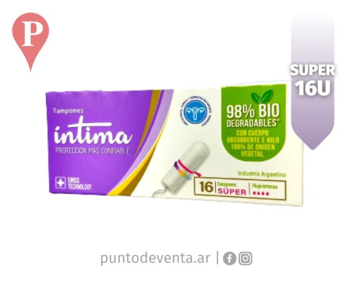 Tampones Intima Súper 16u - desarrollo.puntodeventa.ar