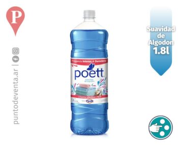 Limpiador Desodorante Liquido para Piso Poett Suavidad de Algodon 1.8l - desarrollo.puntodeventa.ar