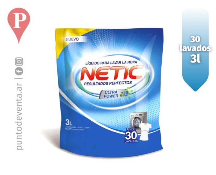 Jabon Líquido para Ropa Netic 3l - desarrollo.puntodeventa.ar
