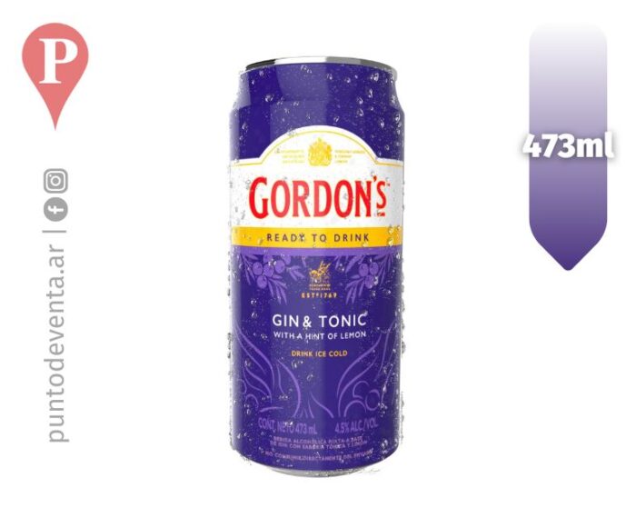 Gin Tonic Gordons Lata 473ml - desarrollo.puntodeventa.ar