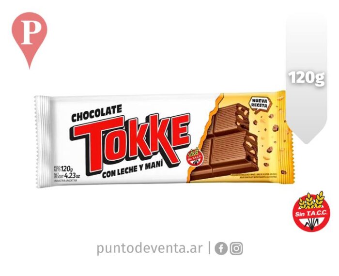 Chocolate con Maní Tokke 120g - desarrollo.puntodeventa.ar