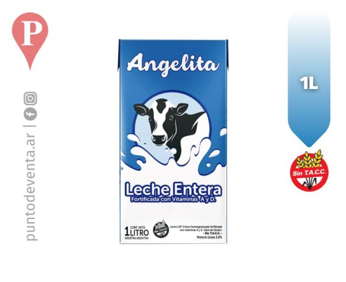 Leche Larga Vida Angelita Entera Tetra 1l - desarrollo.puntodeventa.ar