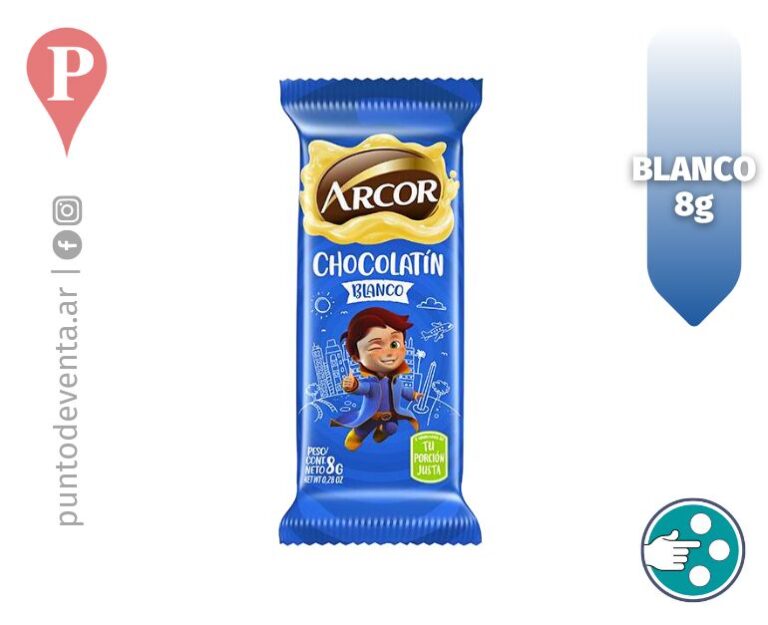 Chocolate Chocolatín con Leche Arcor Blanco 8g - desarrollo.puntodeventa.ar