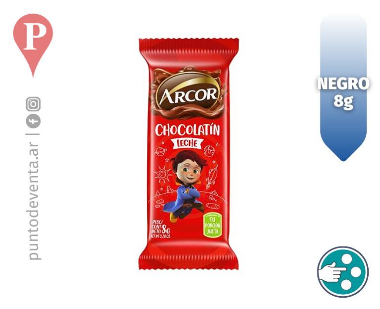 Chocolate Chocolatín con Leche Arcor Negro 8g - desarrollo.puntodeventa.ar