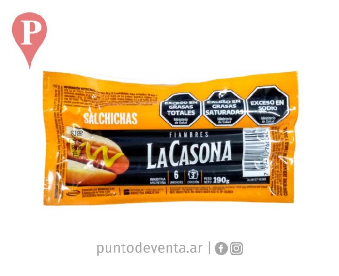 Salchichas La Casona 6u 190g - desarrollo.puntodeventa.ar
